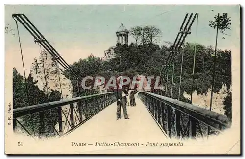 Cartes postales Paris Buttes Chaumont