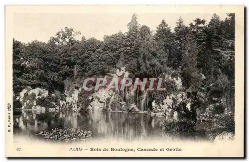 Ansichtskarte AK Paris Bois de boulogne Cascade et grotte