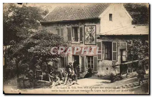 Cartes postales Paris Montmartre Le lapin A Gill vers 1872 (cabaret des assassins) Lapin Agile