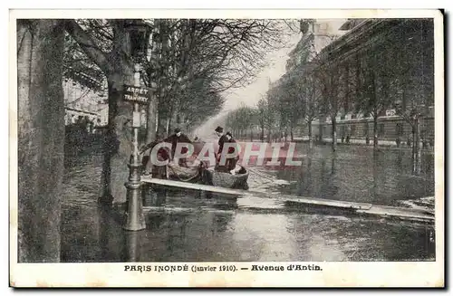 Paris 8 - Avenue d&#39Antin - Inonde janvier 1910 Cartes postales