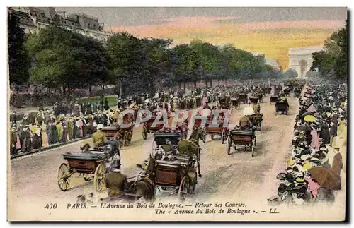 Paris - 16 - Avenue du Bois de Boulogne - Retour des Courses Cartes postales