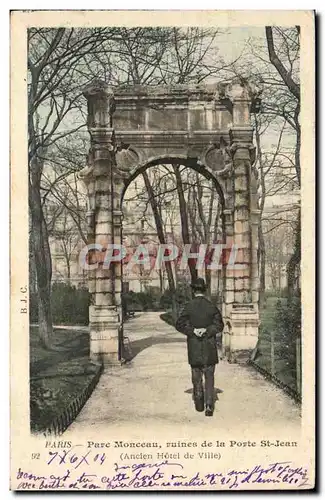 Paris 8 - Parc Monceau - Ruines de la Porte St Jean - Ansichtskarte AK