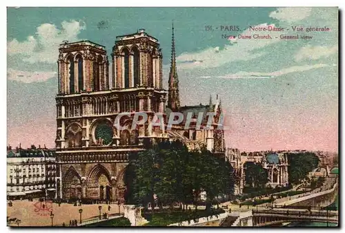 Paris 4 - Notre Dame - Vue Generale Cartes postales