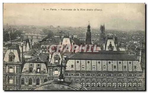 Paris - 1 - Panorama de la Rive Droite - Ansichtskarte AK