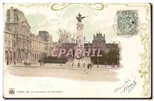 Paris - 1 - Le Monument de Gambetta - Cartes postales