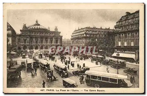 Paris - 9 - La Place de L&#39Opera - autobus - Cartes postales