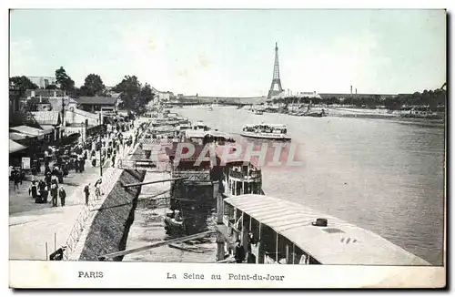 Paris - La Seine au Pont du Jour - Tour Eiffel - Eiffel Tower - bateau - Cartes postales