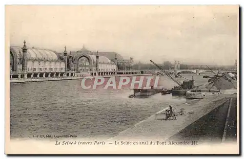 Paris 7 - La Seine en aval du Pont Alexandre III - Cartes postales