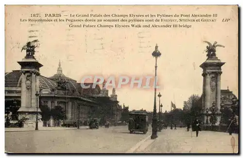 Paris 8 - Le Grand Palais des Champs Elysees et les Pylones du Pont Alexandre III - Ansichtskarte AK