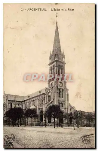 Argenteuil - L'Eglise et la Place - Cartes postales