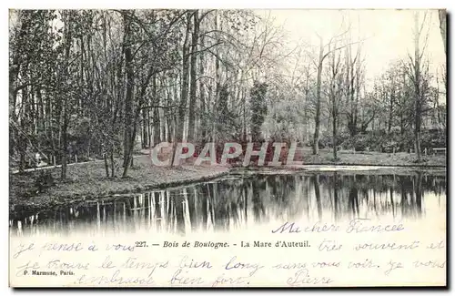 Paris 16 - Bois de Boulogne - Mare d&#39Auteuil - Ansichtskarte AK