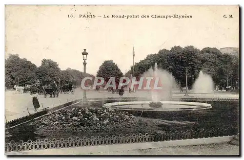 Paris 8 - Le Rond Pont des Champs Elysees Ansichtskarte AK