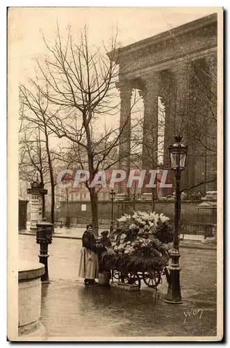 Paris 8 Marchande des Fleurs - Place de la Madeleine - Ansichtskarte AK (metiers)