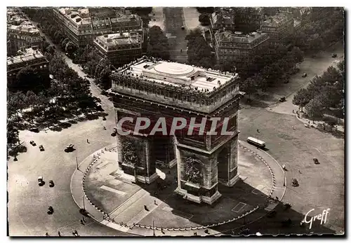 Moderne Karte Paris Vue aerienne L&#39arc de triomphe de l&#39Etoile