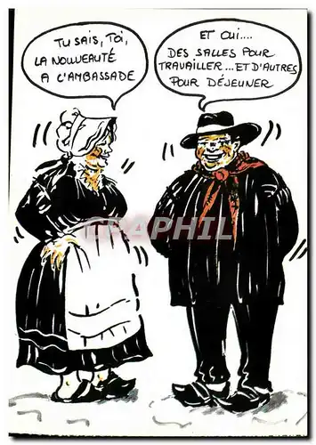 Cartes postales moderne Humour Paysan et Paysanne Auvergne