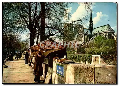 Cartes postales moderne Paris Bouquinistes du quai de la Tournelle et Notre DAme