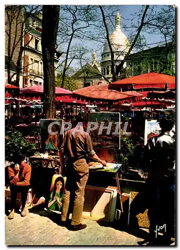 Cartes postales moderne Paris Les peintres de la place du TErtre (Montmartre)