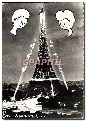 Moderne Karte Paris Tour Eiffel Vue de l&#39avenue de Tokio Tokyo (Japon Japan Nippon)