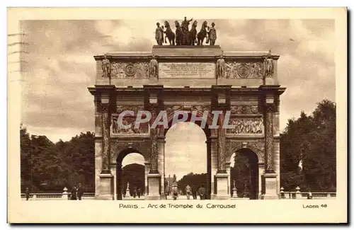 Paris - 1 - Arc de Triomphe de Carrousel - Ansichtskarte AK