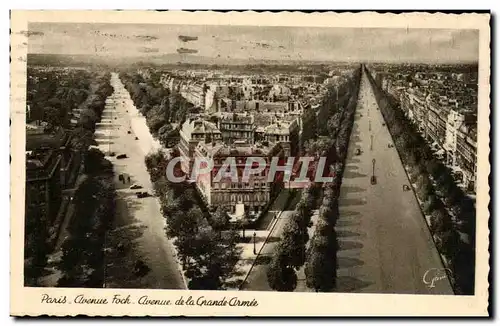 Paris - 16 - Avenue Foch et Avenue de la Grande Armee Ansichtskarte AK