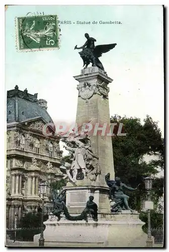 Paris - 20 - Statue de Gambetta - Ansichtskarte AK