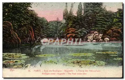 Paris - 16 - Bois de Boulogne - Bagatelle - L&#39Etang des Nenuphars - Ansichtskarte AK