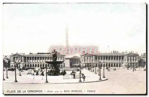 Paris - 8 - Place de la Concorde - Edite par le Bon Marche Ansichtskarte AK