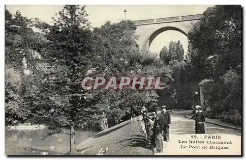 Paris - 19 - Les Buttes Chaumont - Le Pont des Briques Ansichtskarte AK