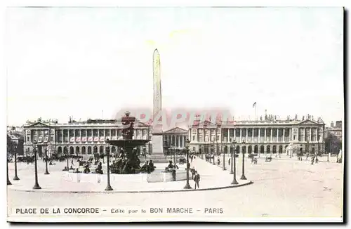 Paris 8 - Place de la Concorde - Edite par le Bon Marche Ansichtskarte AK