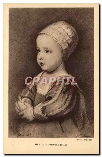 Paris - 1 Comite National de l&#39Enfance - Dyck - Portrait d&#39Enfant - Cartes postales