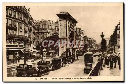 Paris - 10 - Porte Saint Denis - automobile Cartes postales