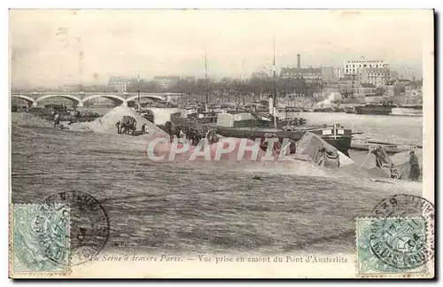 Paris 1 - La Seine a travers Paris - vue prise en amont de Pont d&#39Auserlitz - Ansichtskarte AK -