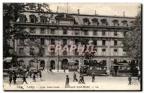 Paris 4 - Lycee Saint Louis - Boulevard Saint Michel - Cartes postales -