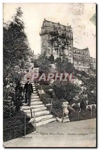 Paris 16 - Square Saint Pierre - Escalier Rustique Ansichtskarte AK -