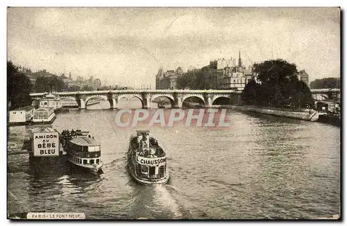 Paris 1 - La Seine - La Amidon au Bebe Bleu - L Chausson - bateau Ansichtskarte AK -