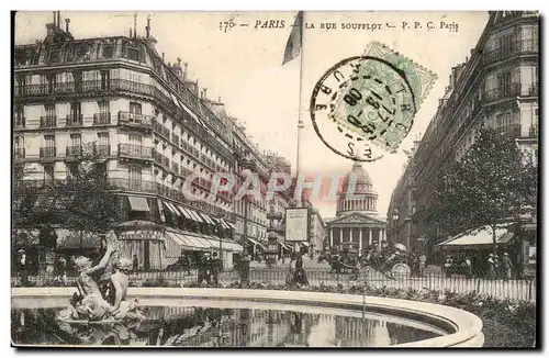 Paris 5 - La Rue Soufflot - Le Pantheon Cartes postales -