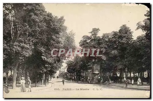 Paris Cartes postales LA Muette (tramway autobus)