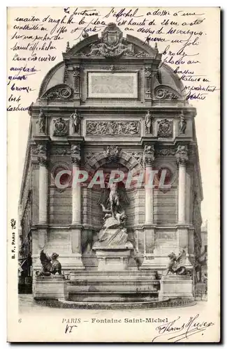 Paris 4 - Fontaine Saint Michel - Cartes postales