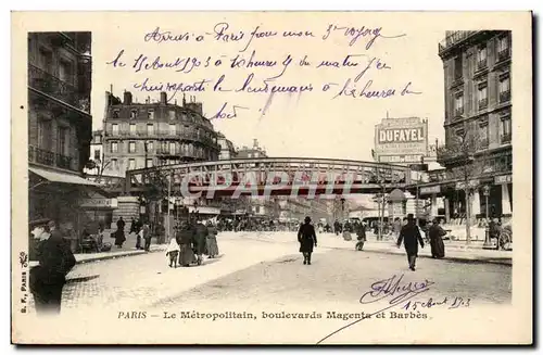 Paris 10 - Boulevards Magenta et Barbes - La Metropolitaine Metro Ansichtskarte AK