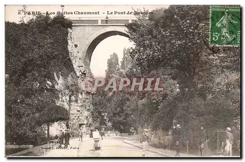 Paris - 19 - Les Buttes Chaumont - Pont aux Briques - Ansichtskarte AK