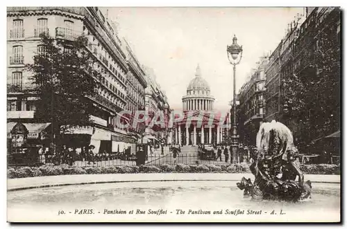 Paris - 5 - Pantheon et rue Soufflot - Cartes postales