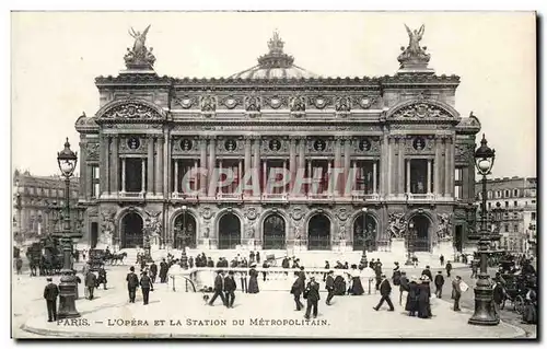 Paris 8 - L&#39Opera et la Station Metropolitain - metro - Ansichtskarte AK