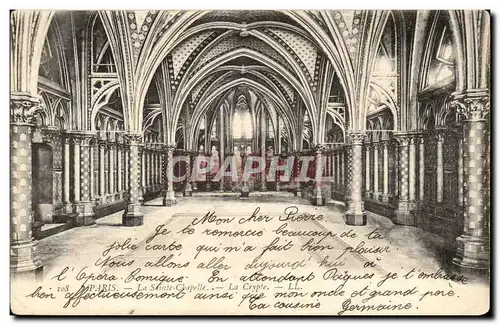 Paris -1 - La Sainte Chapelle - La Crypte Cartes postales