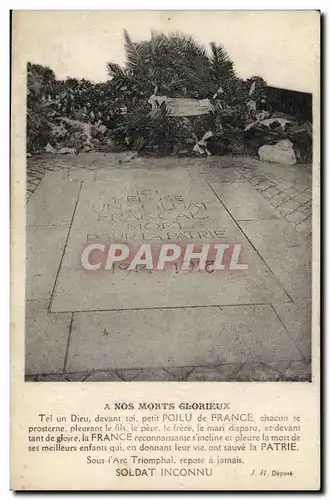 Paris - 8 - Nos Morts Glorieux - Soldat Inconnu - L&#39Arc de Triomphe - Ansichtskarte AK -