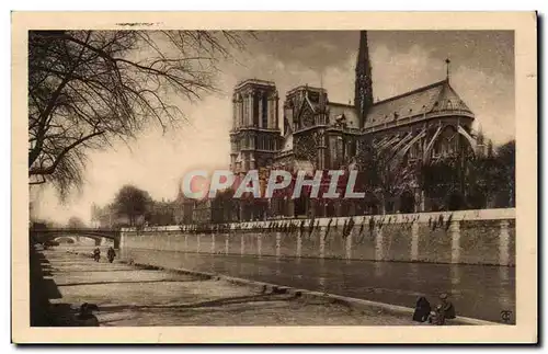 Paris - 4 - Notre Dame - Vue prise du Pont de L&#39Archeveche - Ansichtskarte AK -