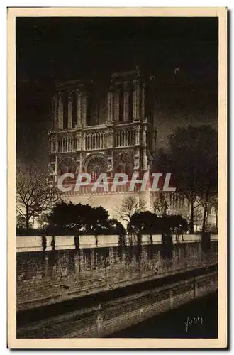 Paris - 4 - Notre Dame - La Nuit - Feeries Nocturnes de Paris - Ansichtskarte AK -