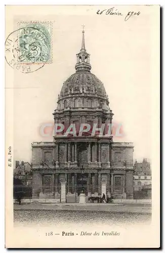 Paris - 7 - Dome des Invalides - Ansichtskarte AK