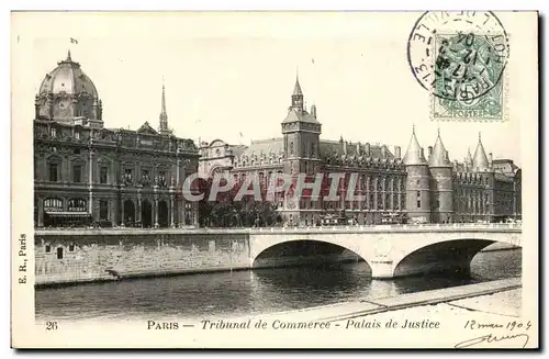 Paris - 1 - Tribunal du Commere - Palais de Justice - 1904 Ansichtskarte AK