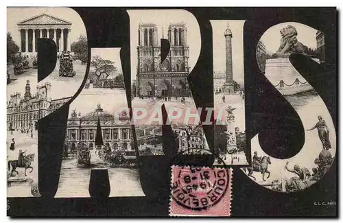 Paris - 1 - Souvenir - rare vintage - Cartes postales