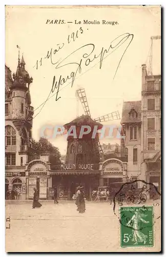 Paris - 18 - Moulin Rouge - windmill - muehle - Ansichtskarte AK